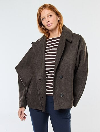 Manteau cape façon lainage