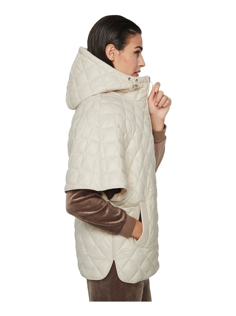 Manteau cape matelassé pc1 Ecru - Kiabi