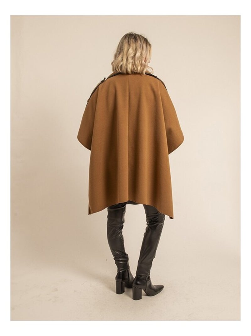 Manteau cape UBERTA Marron caramel - Kiabi