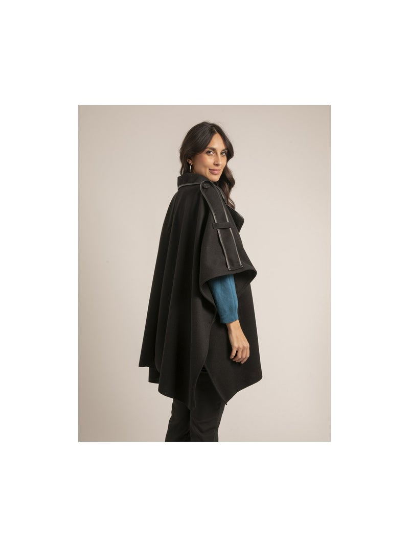 Manteau Cape Poncho BÃ©bÃ© Polaire Cape Noire Manteau Style Cape