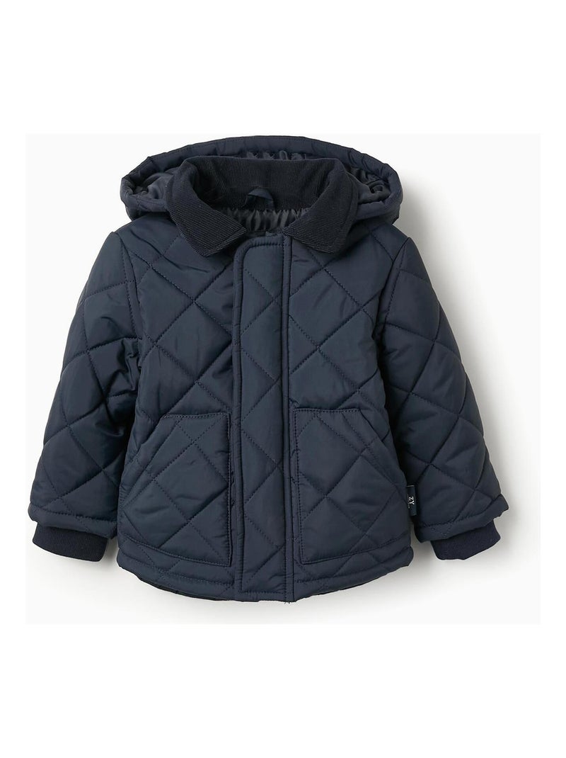 Manteau capuche amovible, doublure en polaire FRENCH CONNECTION Bleu foncé - Kiabi