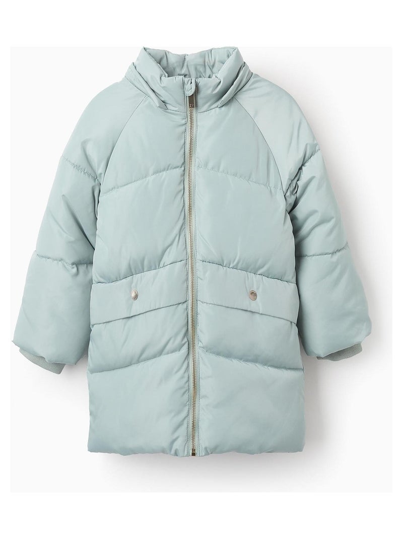 Manteau capuche amovible et matelassée NOVEAUX NATURE Vert clair - Kiabi