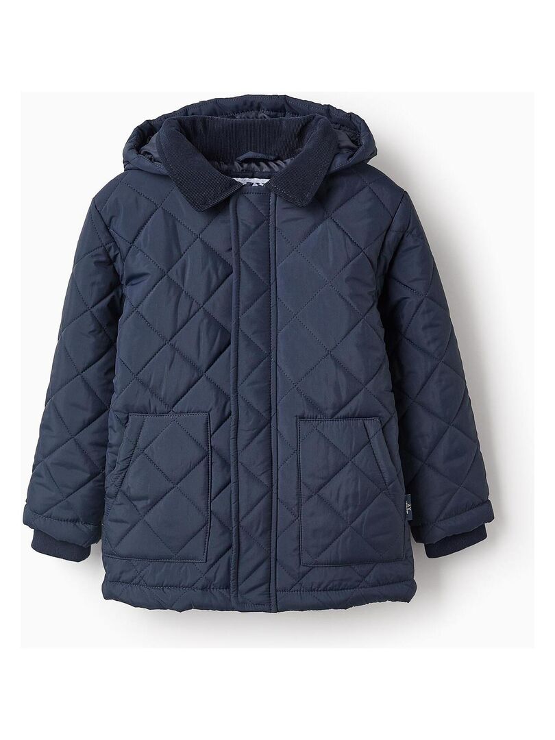 Manteau capuche rembourrée et amovible FRENCH CONNECTION Bleu foncé - Kiabi