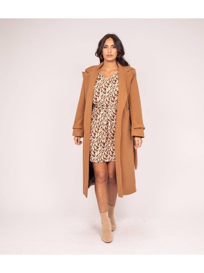 Manteau ceinture UNIZI Marron caramel - Kiabi