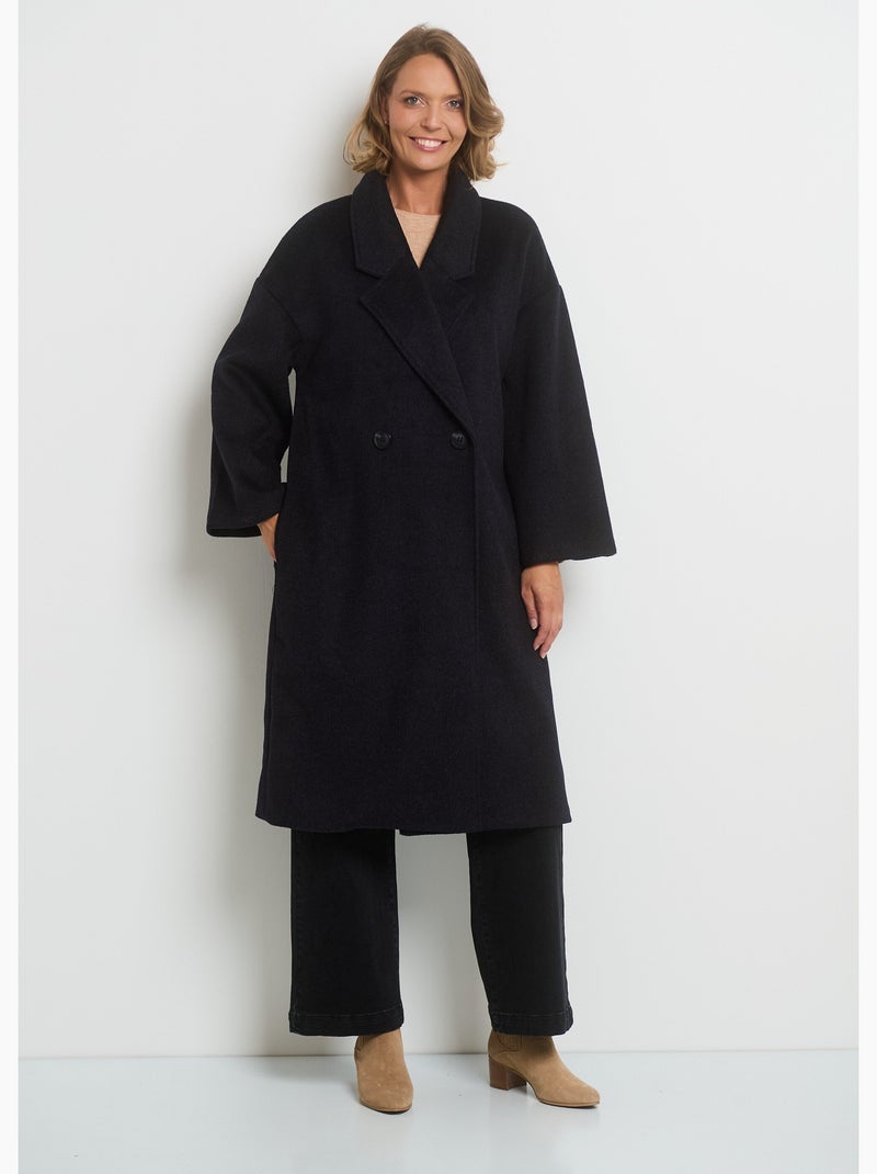 Manteau chaud avec manches évasées - AFIBEL Carbone - Kiabi