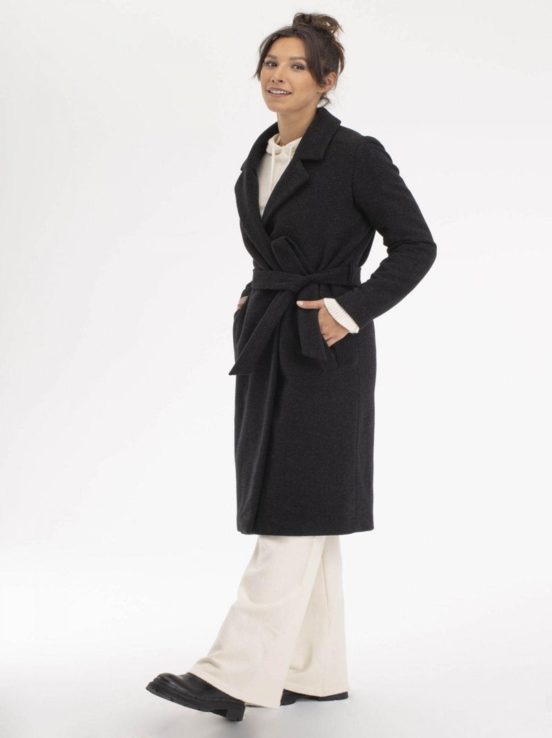 Manteau CLEO Anthracite Manteau gris anthracite - Kiabi