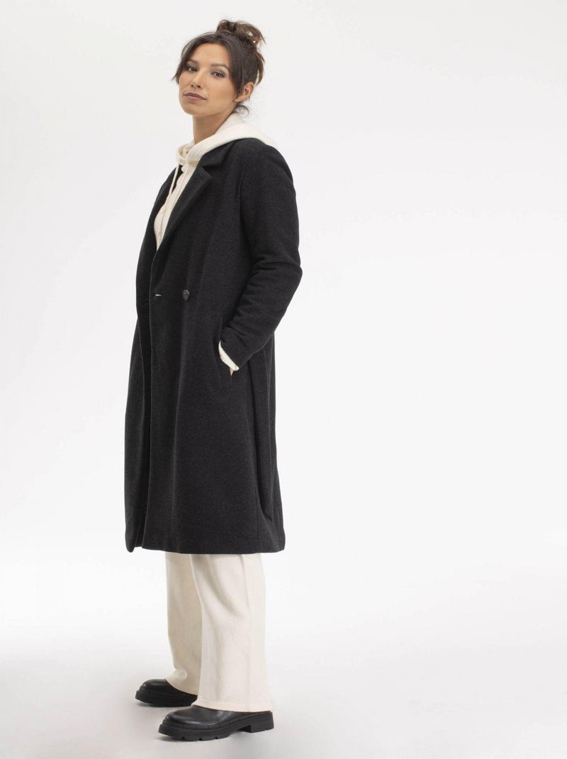 Manteau CLEO Anthracite Manteau gris anthracite - Kiabi