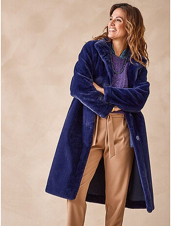 Manteau col montant imitation fourrure - DAXON