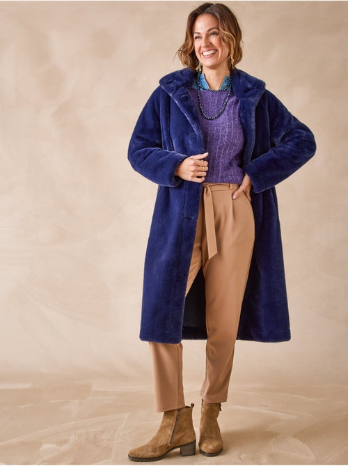 Manteau col montant imitation fourrure - Kiabi Manteau col montant imitation fourrure - Kiabi