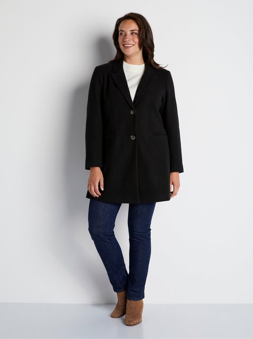Manteau col tailleur aspect lainage - Afibel - Kiabi