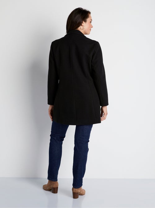 Manteau col tailleur aspect lainage - Afibel - Kiabi
