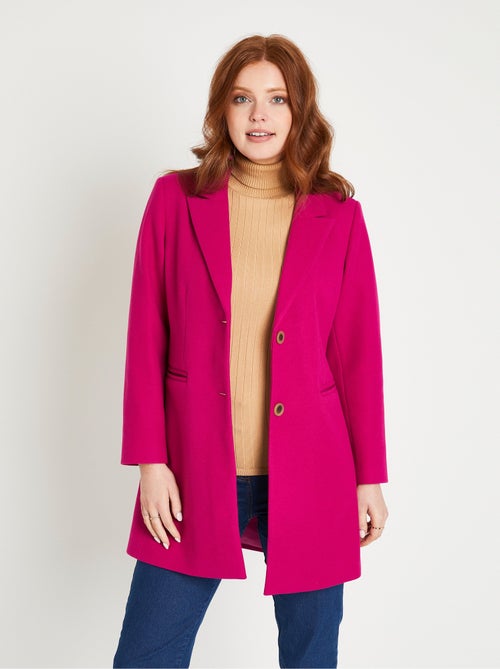 Manteau col tailleur aspect lainage - Afibel - Kiabi