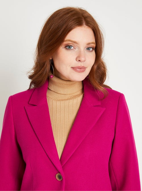 Manteau col tailleur aspect lainage - Afibel - Kiabi