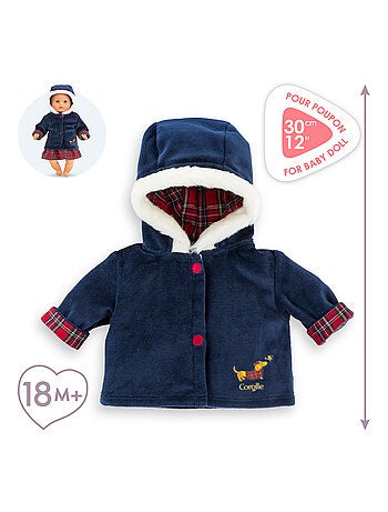 Manteau Corolle en Fêtes pour poupon 30 cm