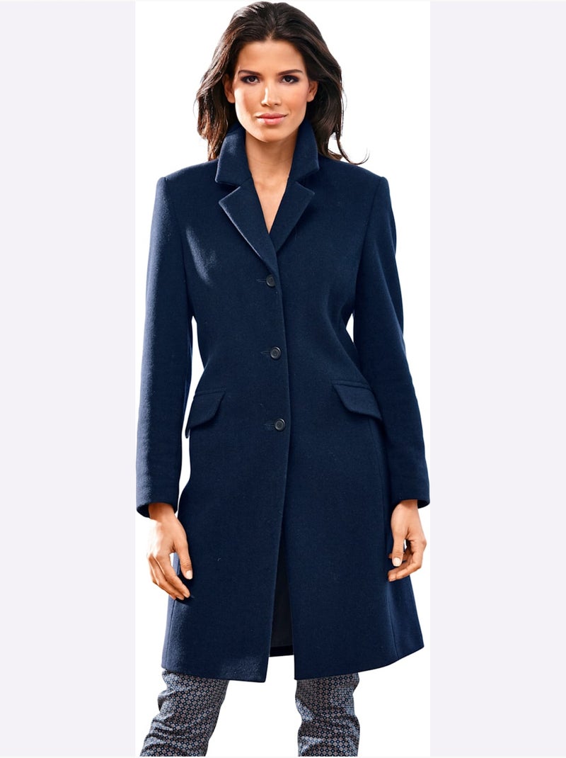 Manteau court - taille standard - helline Bleu marine - Kiabi