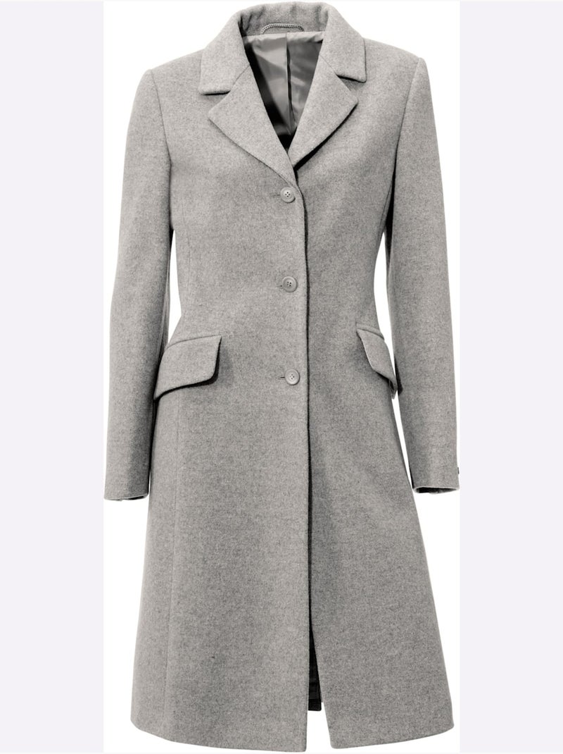 Manteau Court - Taille Standard - Helline Gris chiné - Kiabi