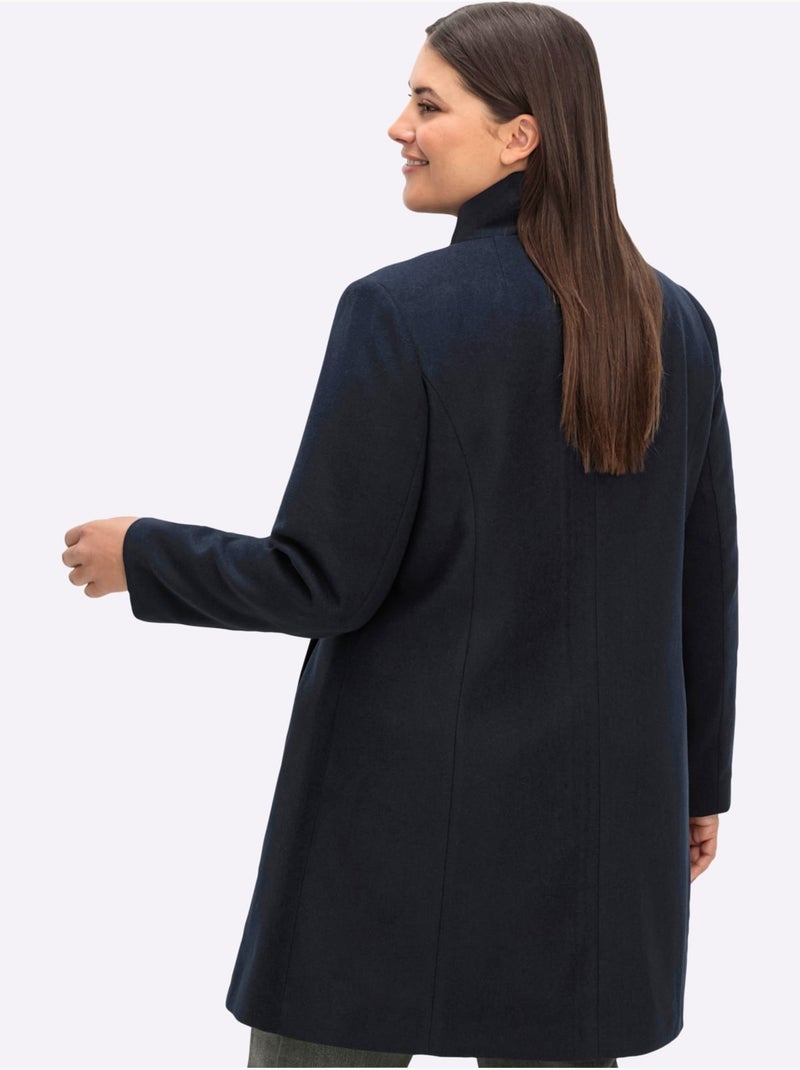 Manteau court - taille standard - sheego Bleu foncé - Kiabi