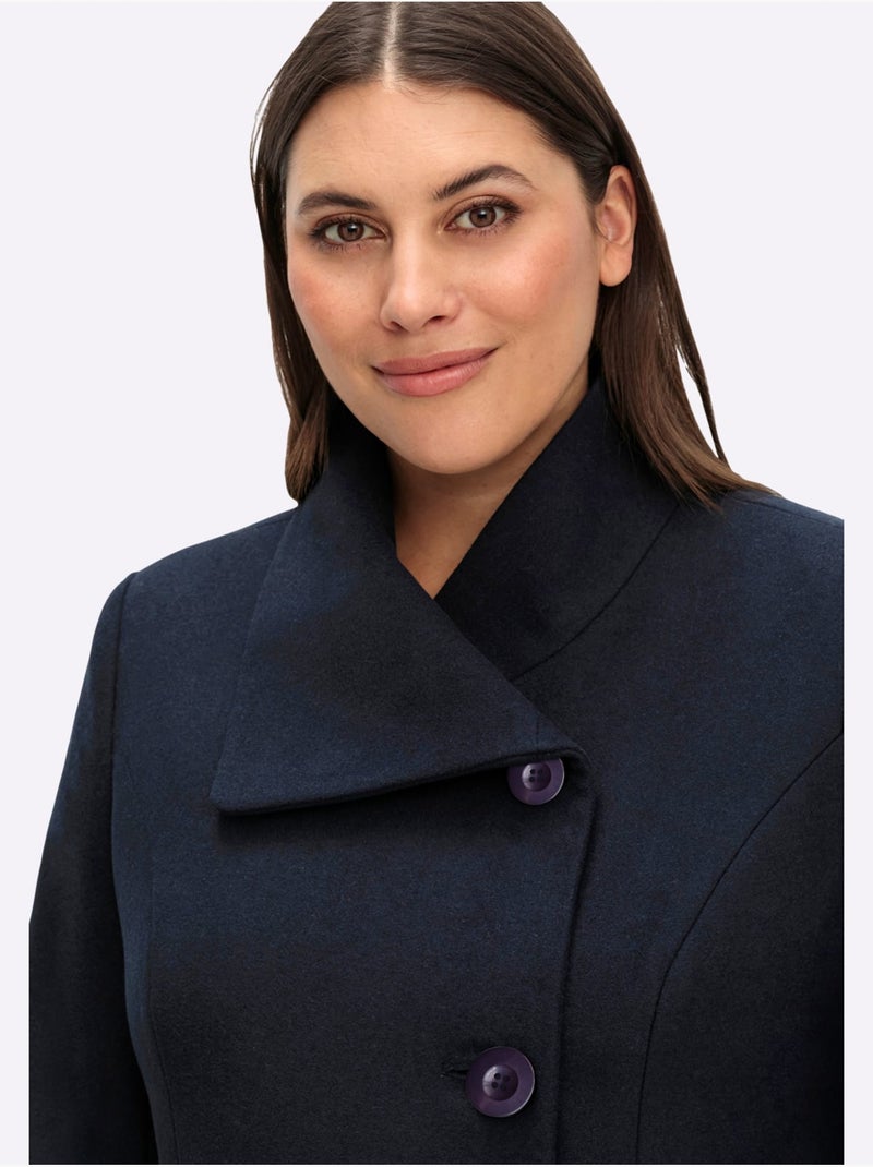 Manteau court - taille standard - sheego Bleu foncé - Kiabi
