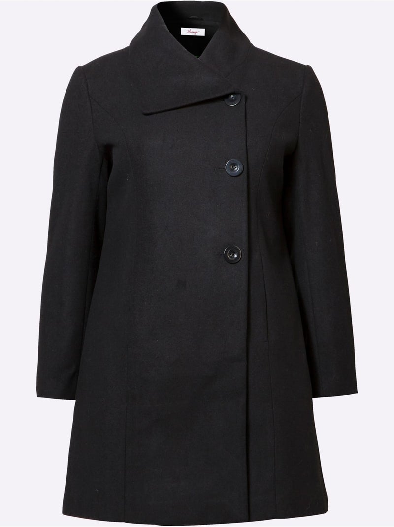 Manteau court - taille standard - sheego Noir - Kiabi