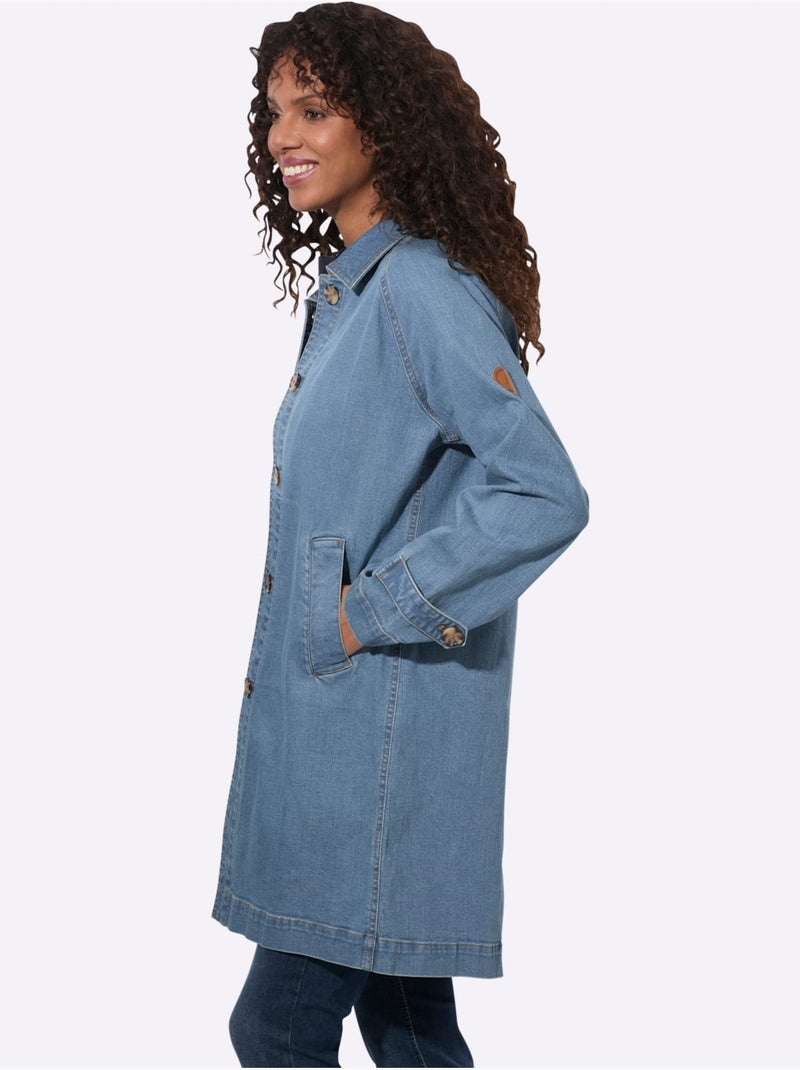 Manteau Court - Taille Standard - Witt Bleu Blanc - Kiabi