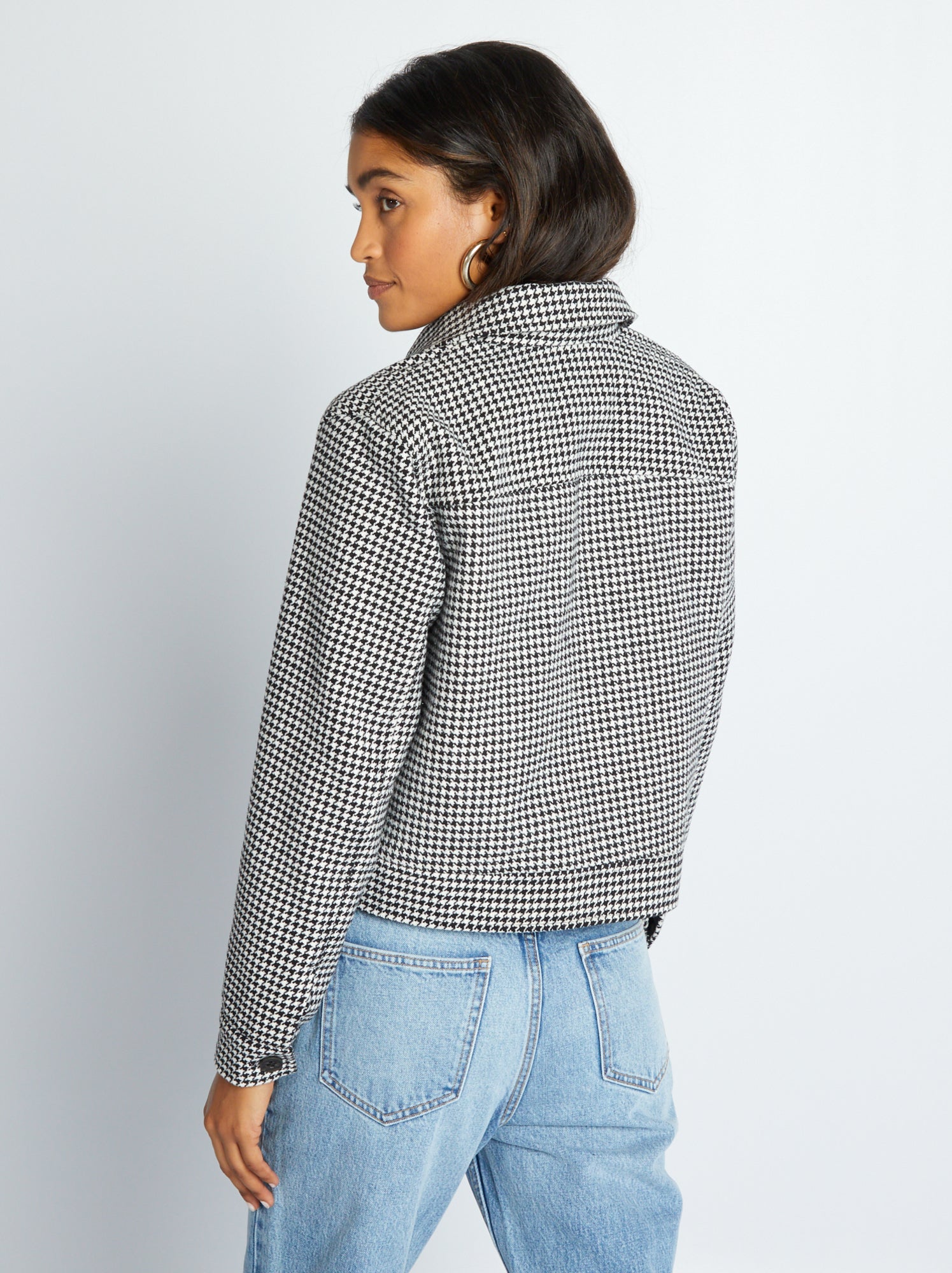 Chemise En Flanelle à Carreaux Pour Fille - Manteau Court Chaud - Automne Hiver - Taille Adolescente - 7