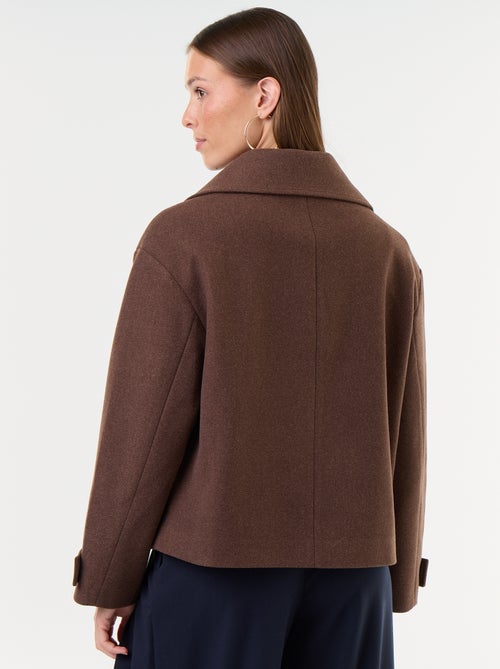 Manteau court à double boutonnage - Kiabi