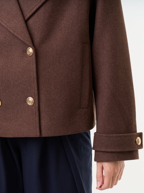 Manteau court à double boutonnage - Kiabi