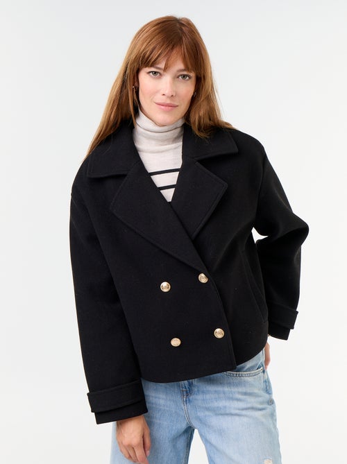 Manteau court à double boutonnage - Kiabi