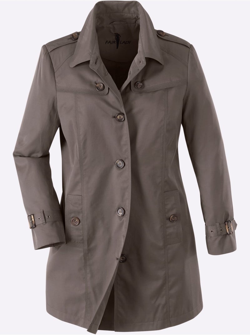 Manteau Court Avec Coton - Taille Standard - Witt Gris taupe - Kiabi