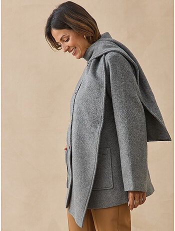 Manteau court avec écharpe coordonnée - DAXON
