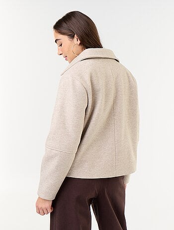 Manteau court effet lainage