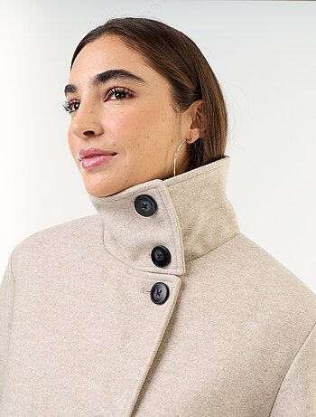 Manteau court effet lainage
