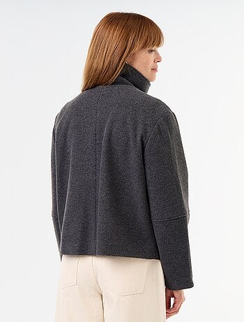 Manteau court effet lainage