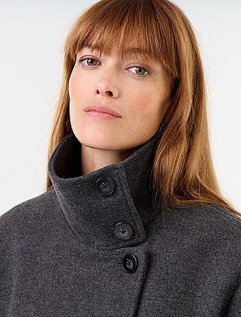 Manteau court effet lainage