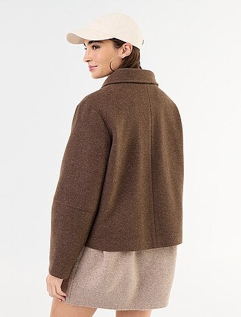 Manteau court effet lainage