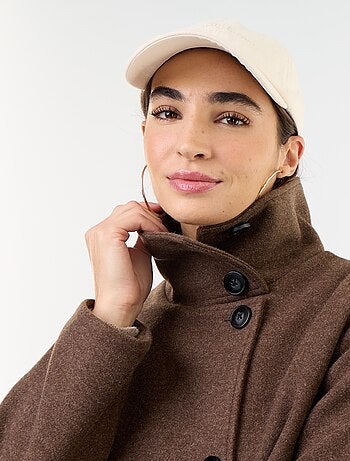 Manteau court effet lainage