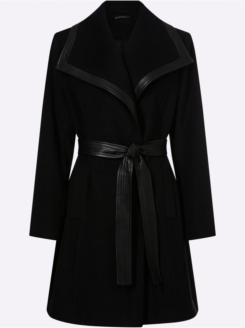 Manteau Court Encolure Tendance - Taille Standard - Helline Noir - Kiabi
