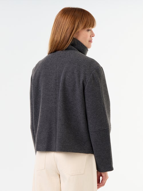 Manteau court esprit lainage - Kiabi