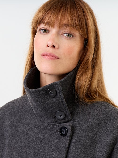 Manteau court esprit lainage - Kiabi