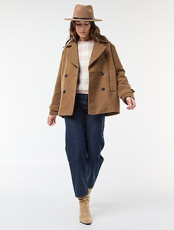 Manteau court facon lainage