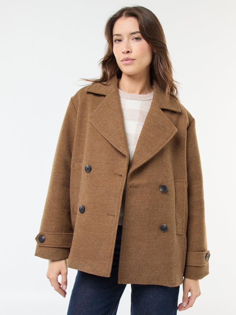 Manteau court facon lainage