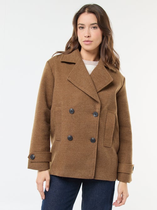 Manteau court facon lainage - Kiabi