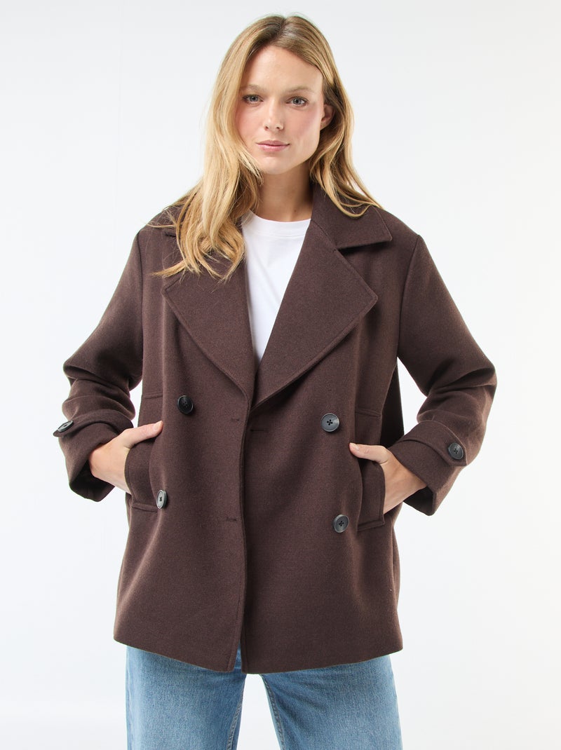 Manteau court facon lainage