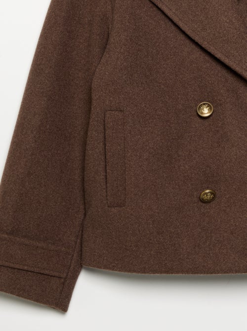 Manteau court façon paletot - Kiabi