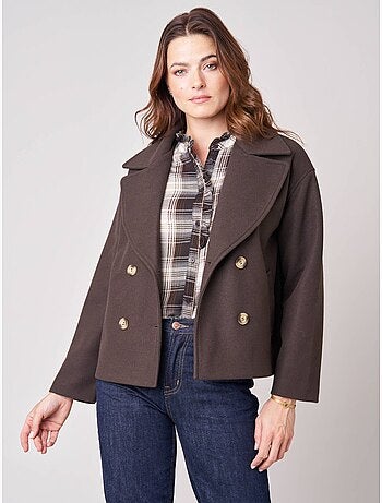 Manteau court femme col tailleur 'deeluxe'