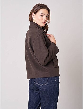 Manteau court femme col tailleur 'deeluxe'