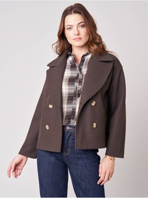 Manteau court femme col tailleur 'deeluxe' - Kiabi Manteau court femme col tailleur 'deeluxe' - Kiabi