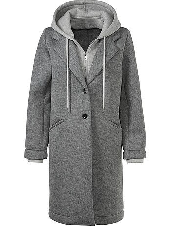 Manteau Court Look 2 En 1 - Taille Standard - helline