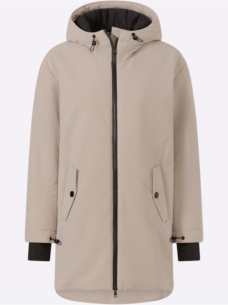 Manteau court microfibre douce - taille standard - helline Beige - Kiabi