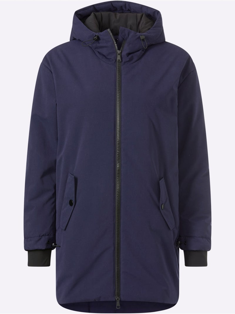 Manteau court microfibre douce - taille standard - helline Bleu marine - Kiabi